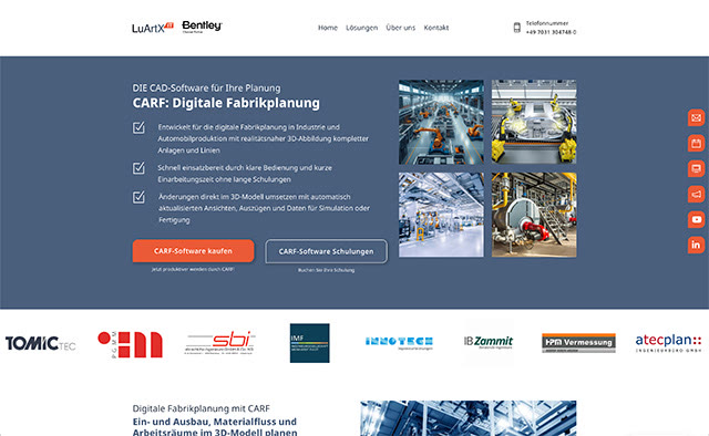 Landingpage Digitale Fabrikplanung